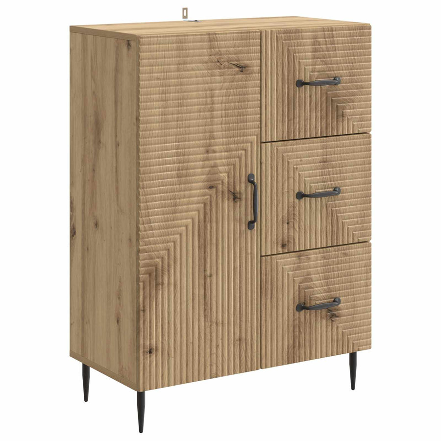 Dressoir Artisanaal eiken 66 x 34,5 x 89,5 cm Bewerkt hout