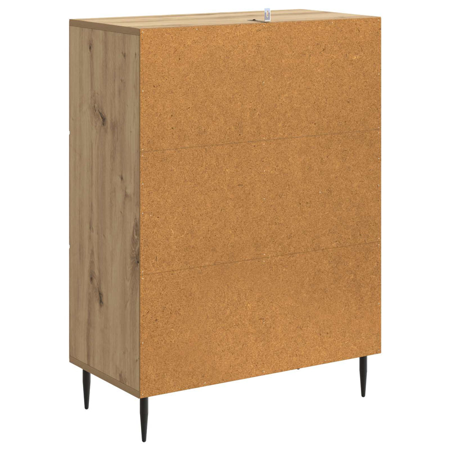 Dressoir Artisanaal eiken 66 x 34,5 x 89,5 cm Bewerkt hout
