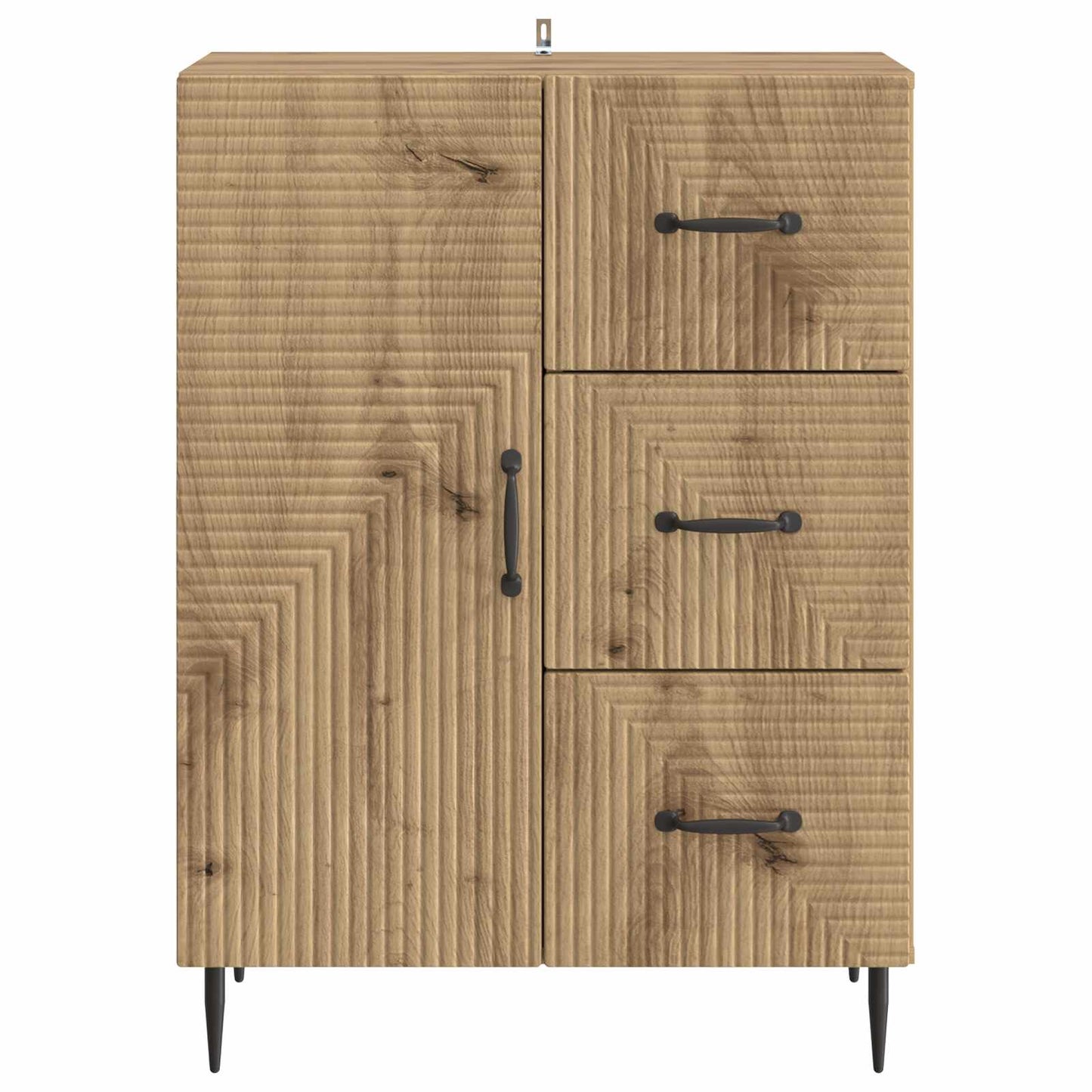 Dressoir Artisanaal eiken 66 x 34,5 x 89,5 cm Bewerkt hout