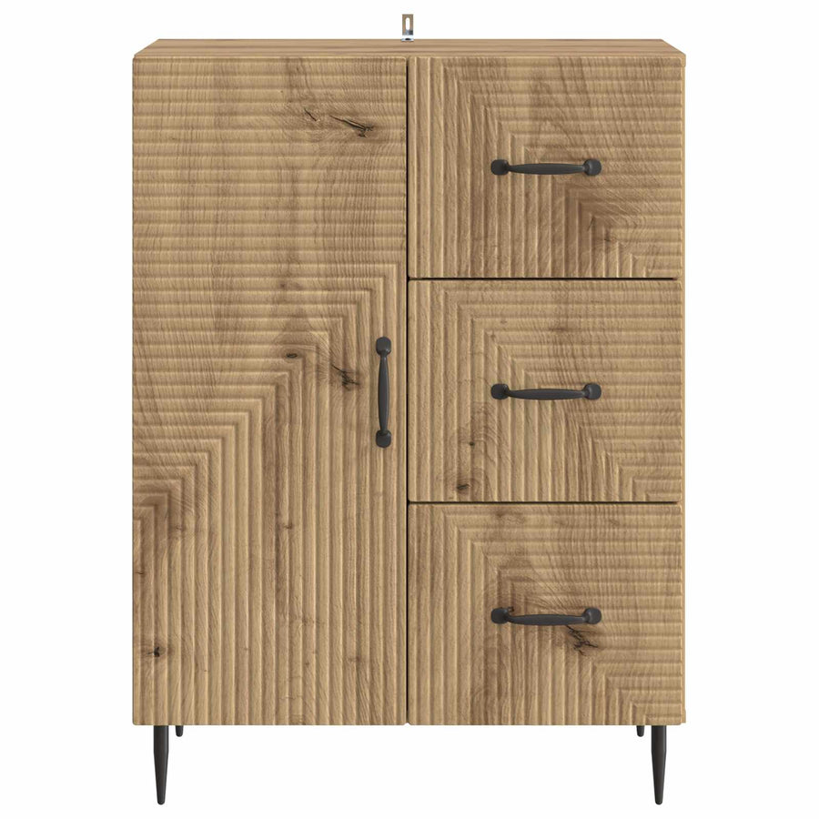Dressoir Artisanaal eiken 66 x 34,5 x 89,5 cm Bewerkt hout