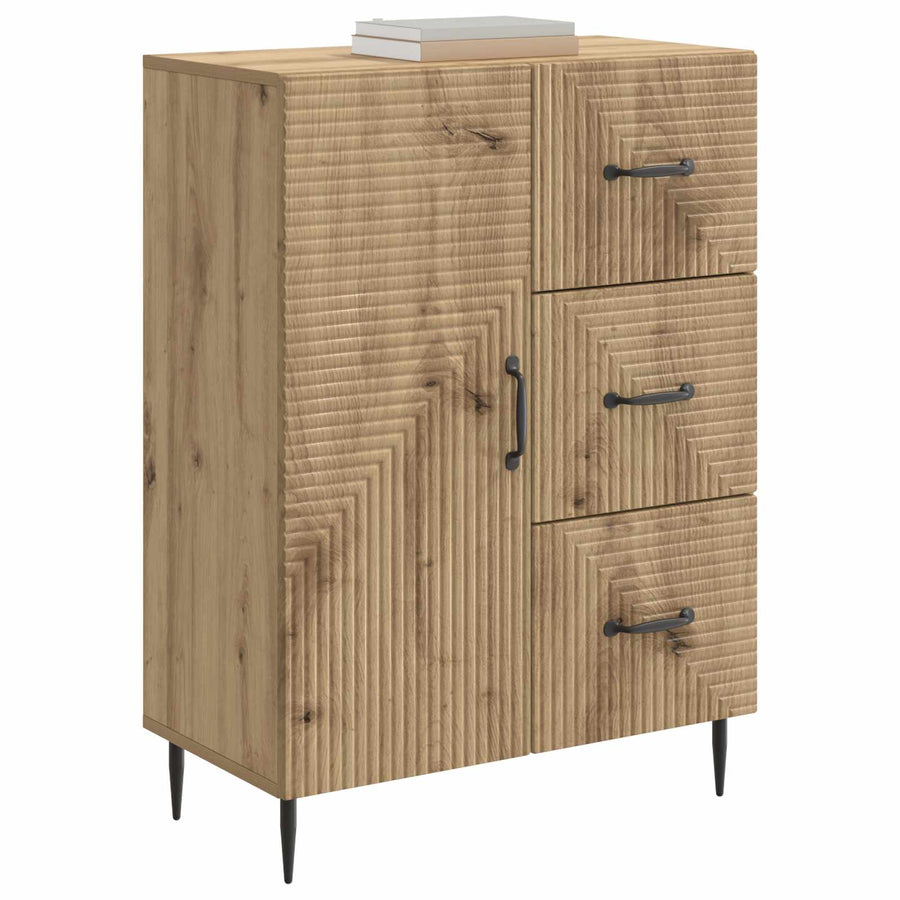 Dressoir Artisanaal eiken 66 x 34,5 x 89,5 cm Bewerkt hout