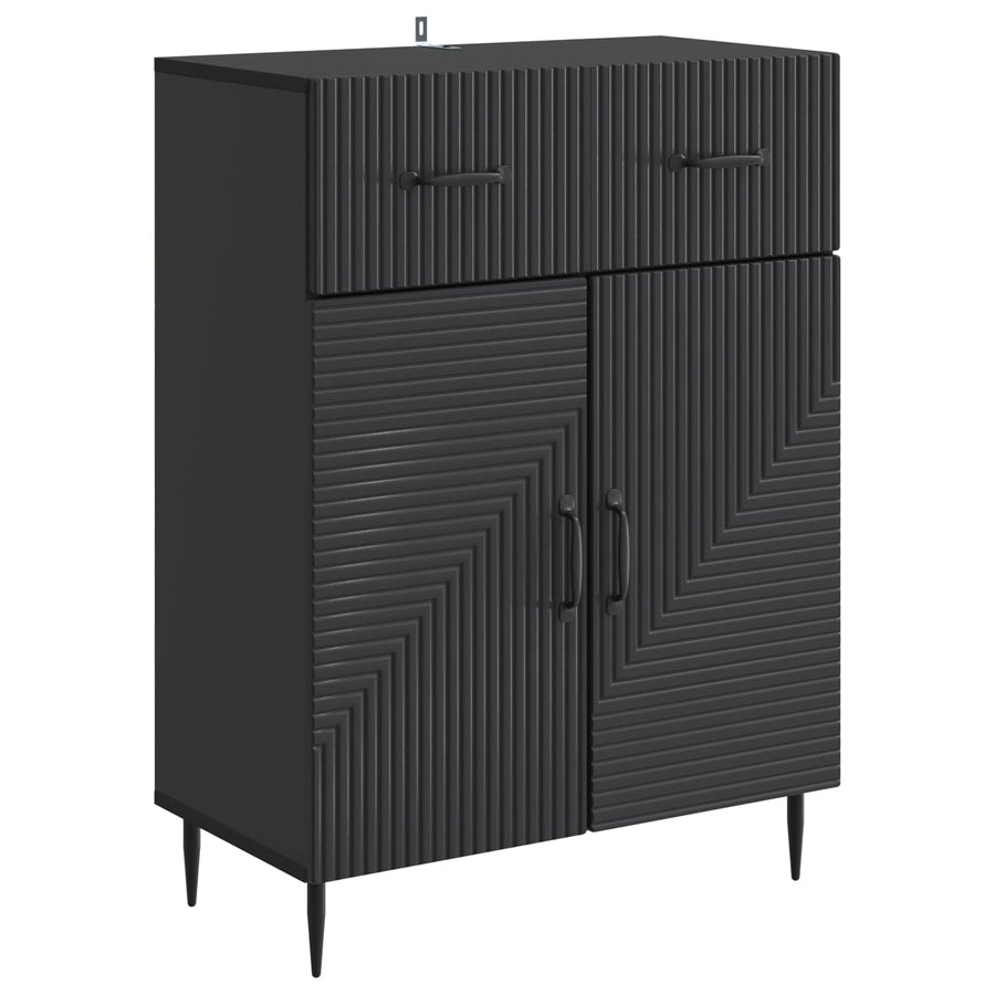 Dressoir met lade Zwart 66 x 34,5 x 89,5 cm Bewerkt hout
