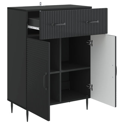 Dressoir met lade Zwart 66 x 34,5 x 89,5 cm Bewerkt hout
