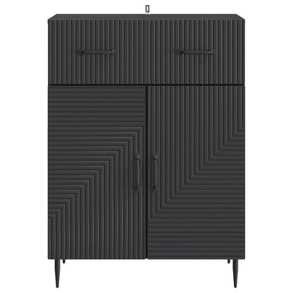Dressoir met lade Zwart 66 x 34,5 x 89,5 cm Bewerkt hout
