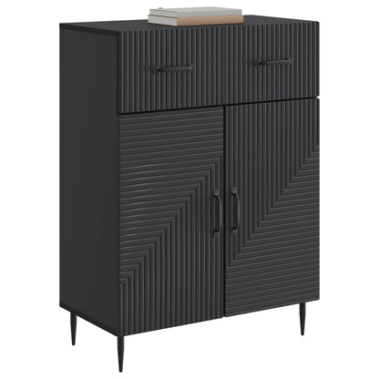 Dressoir met lade Zwart 66 x 34,5 x 89,5 cm Bewerkt hout