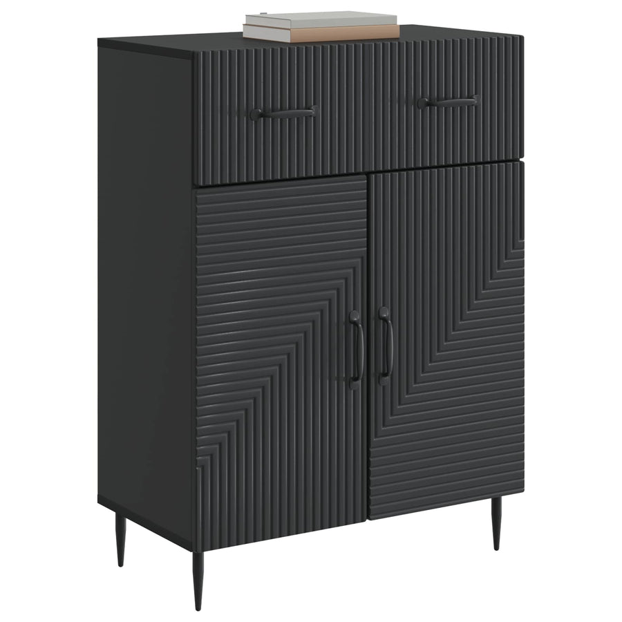 Dressoir met lade Zwart 66 x 34,5 x 89,5 cm Bewerkt hout
