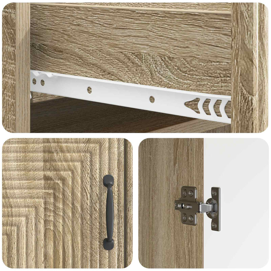 Dressoir met lade Sonoma Eiken 66 x 34,5 x 89,5 cm Bewerkt hout