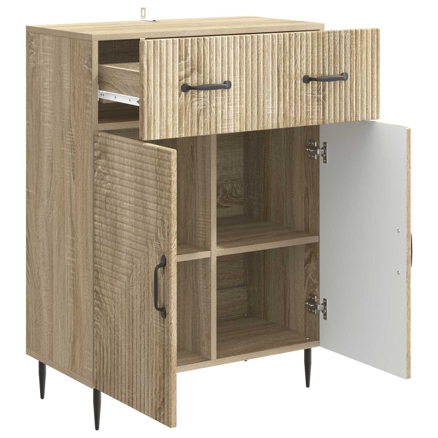 Dressoir met lade Sonoma Eiken 66 x 34,5 x 89,5 cm Bewerkt hout