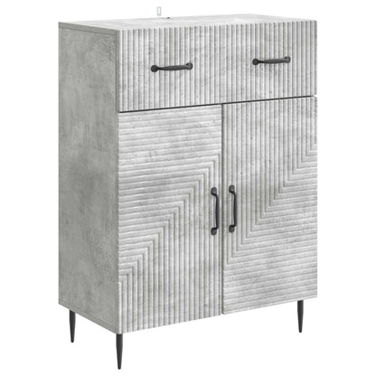 Dressoir met lade Betongrijs 66 x 34,5 x 89,5 cm Bewerkt hout