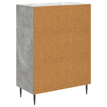 Dressoir met lade Betongrijs 66 x 34,5 x 89,5 cm Bewerkt hout