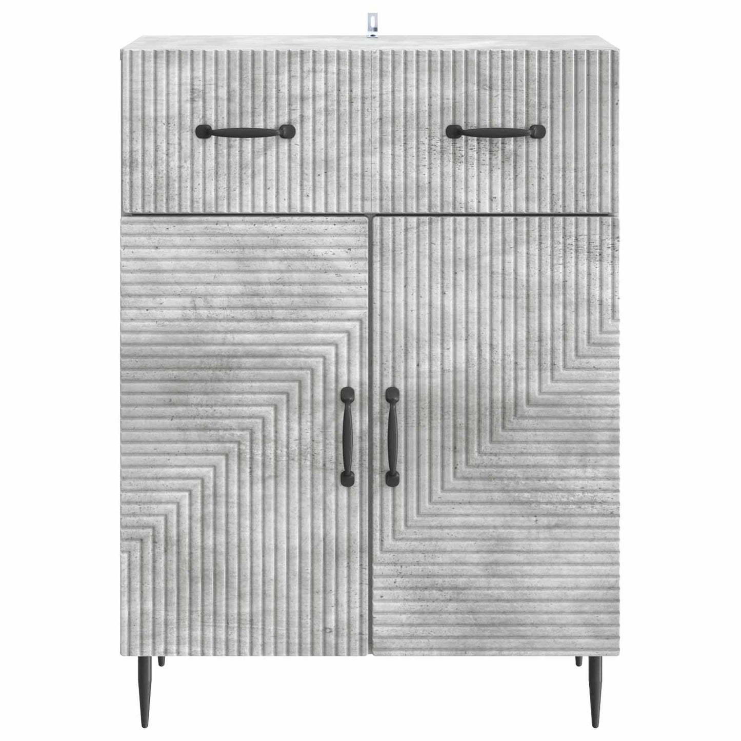 Dressoir met lade Betongrijs 66 x 34,5 x 89,5 cm Bewerkt hout