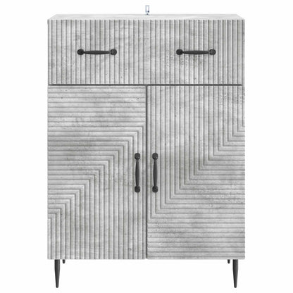 Dressoir met lade Betongrijs 66 x 34,5 x 89,5 cm Bewerkt hout