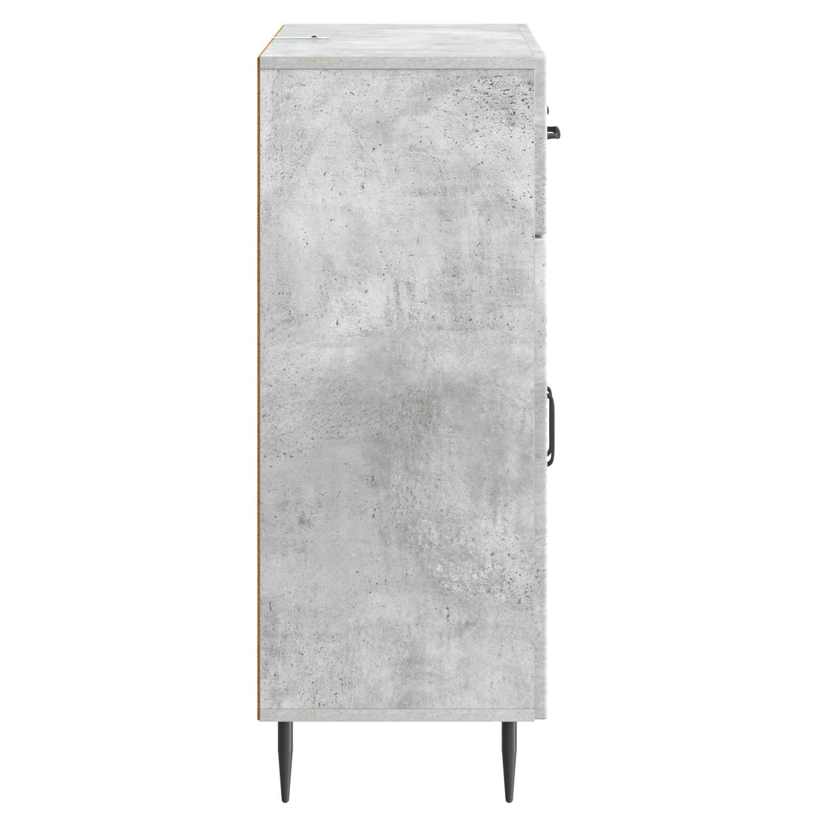 Dressoir met lade Betongrijs 66 x 34,5 x 89,5 cm Bewerkt hout