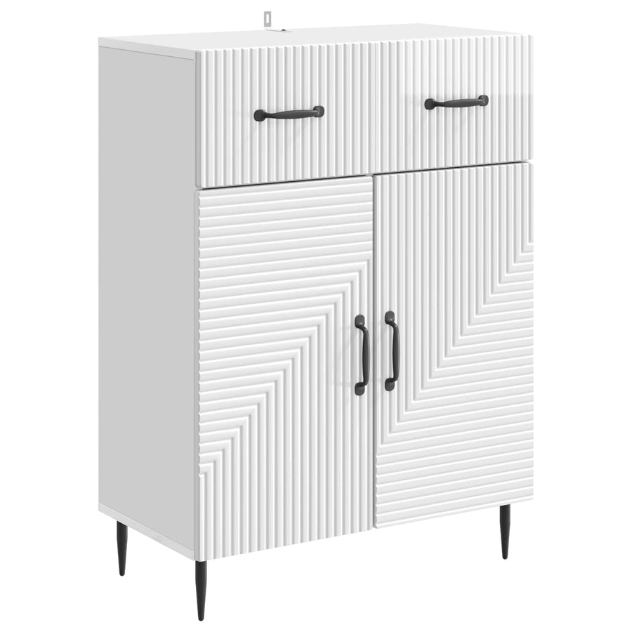 Dressoir Hoogglans Wit 66 x 34,5 x 89,5 cm Bewerkt hout
