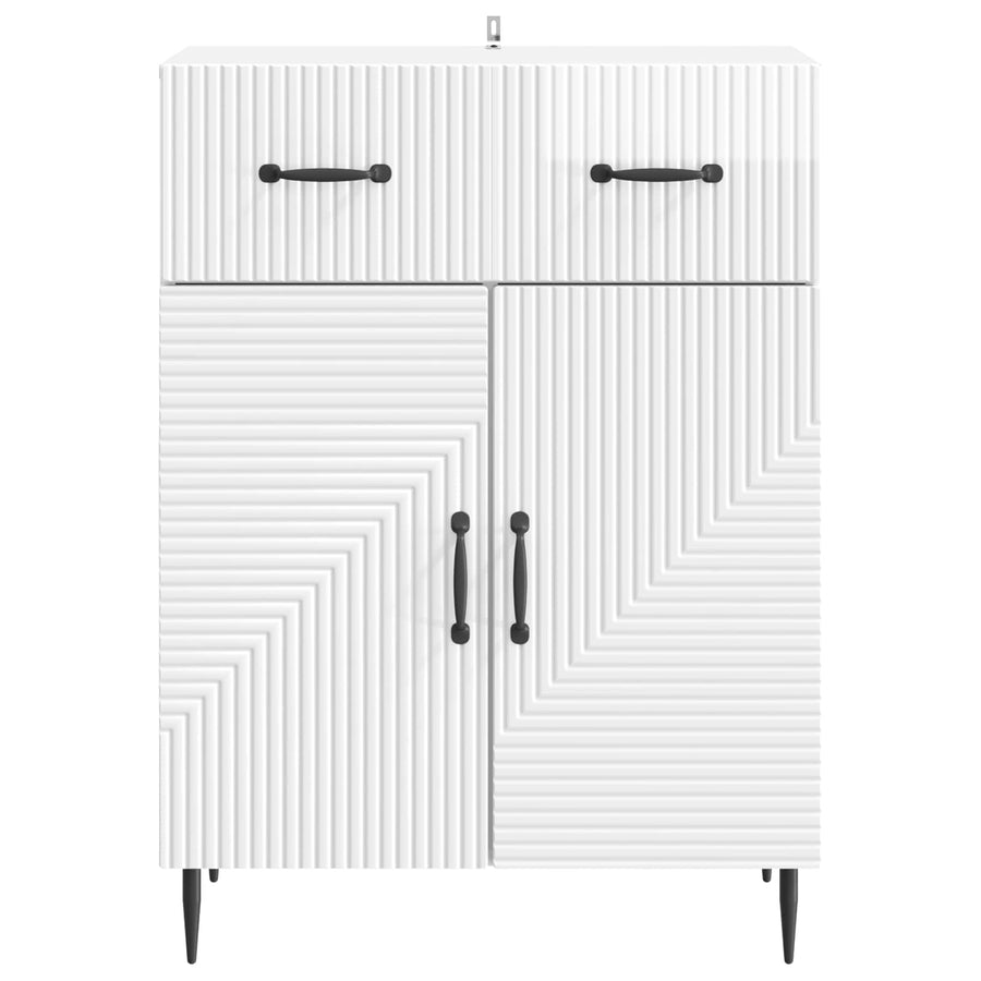 Dressoir Hoogglans Wit 66 x 34,5 x 89,5 cm Bewerkt hout