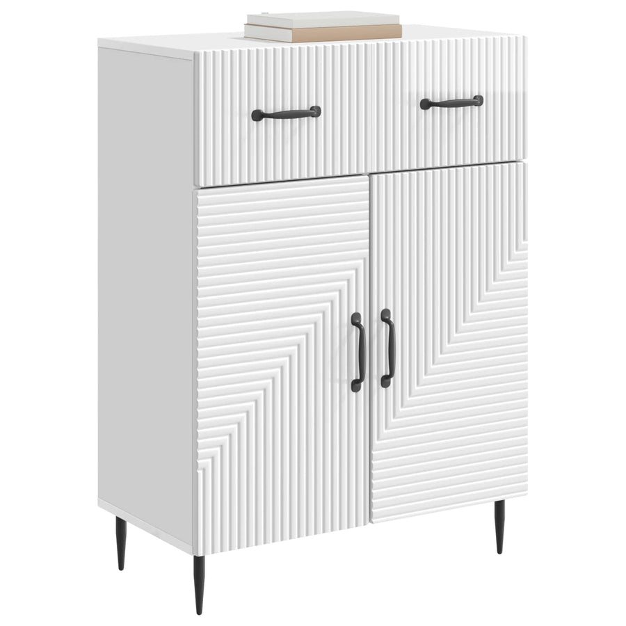 Dressoir Hoogglans Wit 66 x 34,5 x 89,5 cm Bewerkt hout