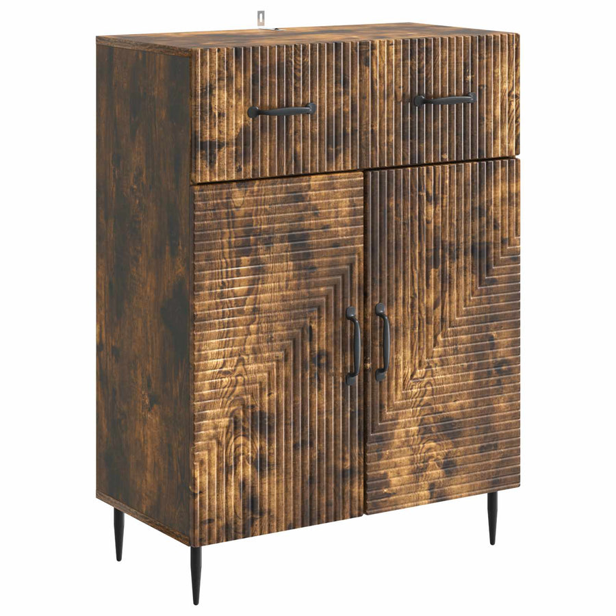 Dressoir Gerookt eiken 66 x 34,5 x 89,5 cm Bewerkt hout