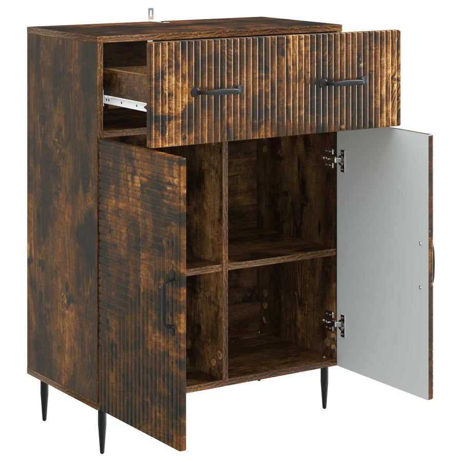 Dressoir Gerookt eiken 66 x 34,5 x 89,5 cm Bewerkt hout