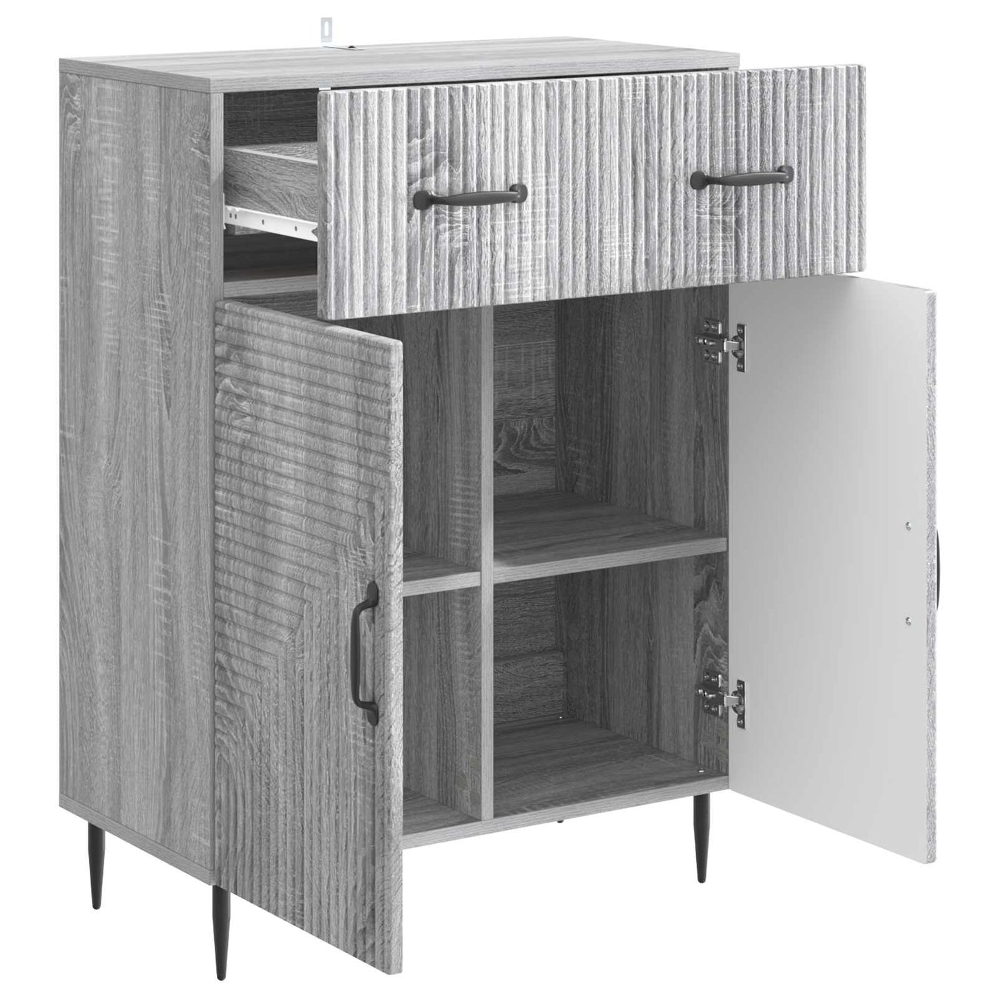 Dressoir met lade Grijs sonoma 66 x 34,5 x 89,5 cm Bewerkt hout