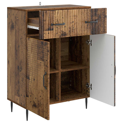 Dressoir met lade Oud hout 66 x 34,5 x 89,5 cm Bewerkt hout