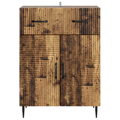 Dressoir met lade Oud hout 66 x 34,5 x 89,5 cm Bewerkt hout