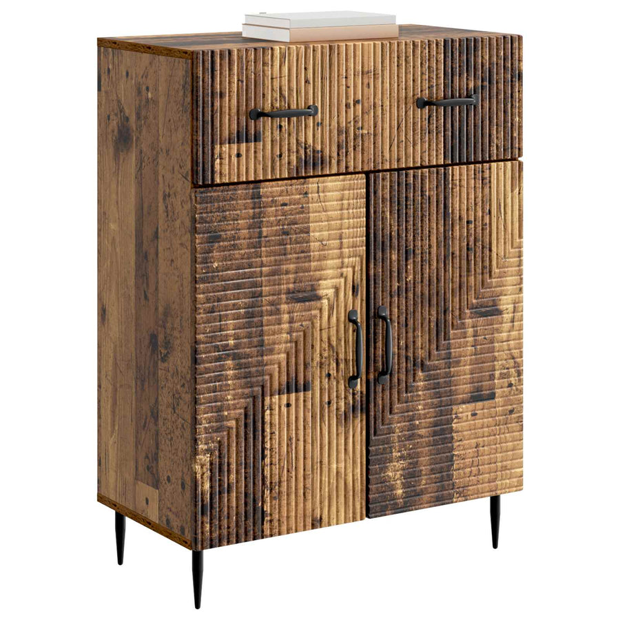 Dressoir met lade Oud hout 66 x 34,5 x 89,5 cm Bewerkt hout