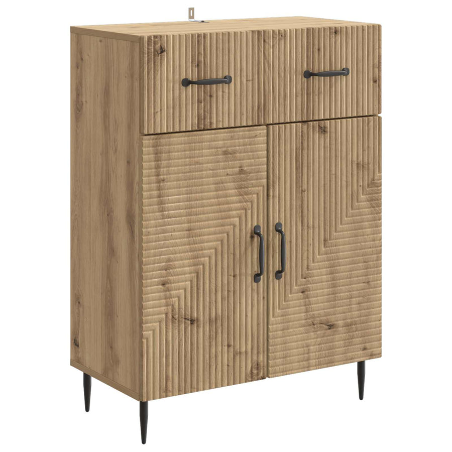 Dressoir Artisanaal eiken 66 x 34,5 x 89,5 cm Bewerkt hout