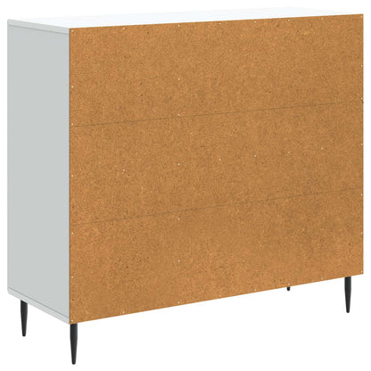 Dressoir Wit 89 x 34,5 x 80 cm Bewerkt hout