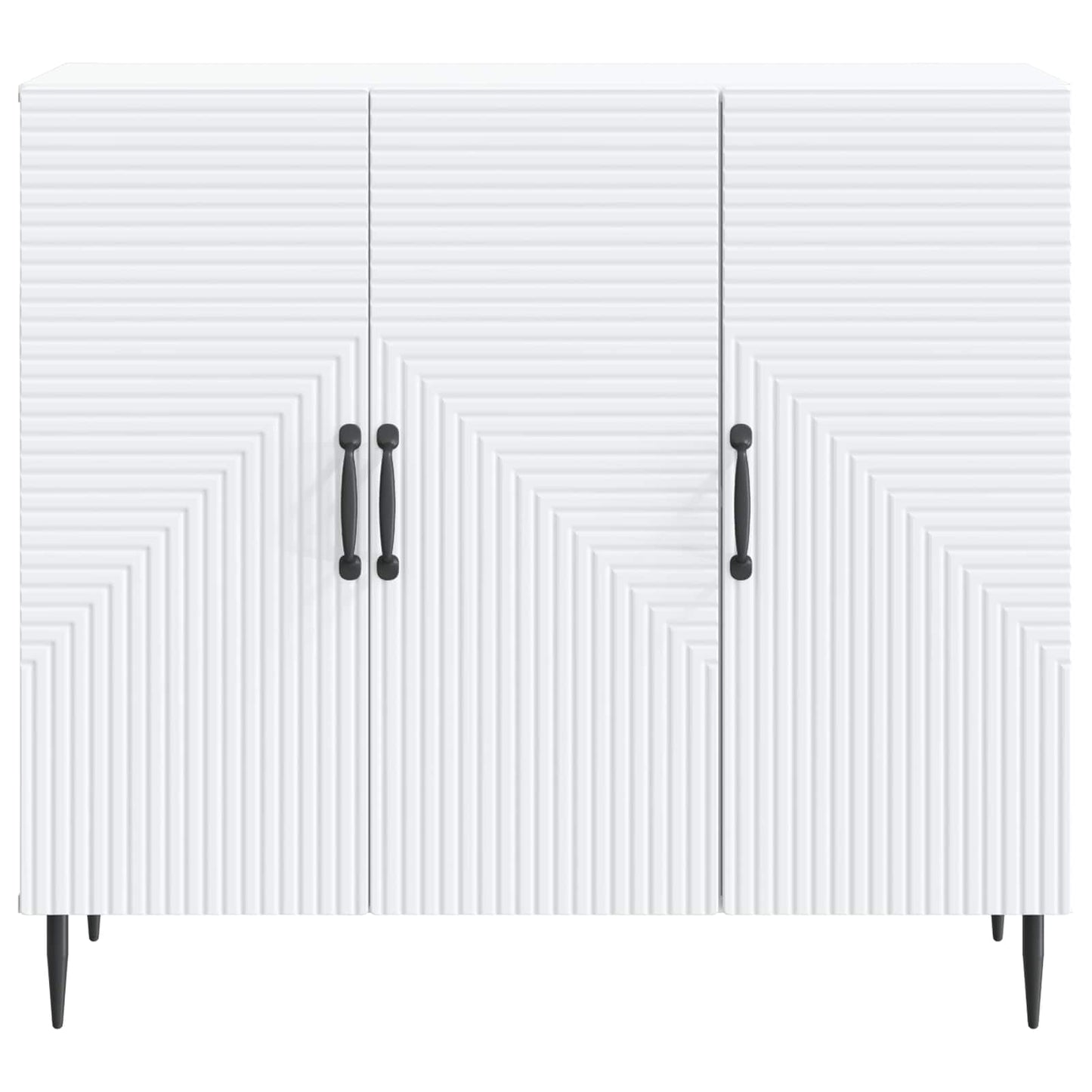 Dressoir Wit 89 x 34,5 x 80 cm Bewerkt hout