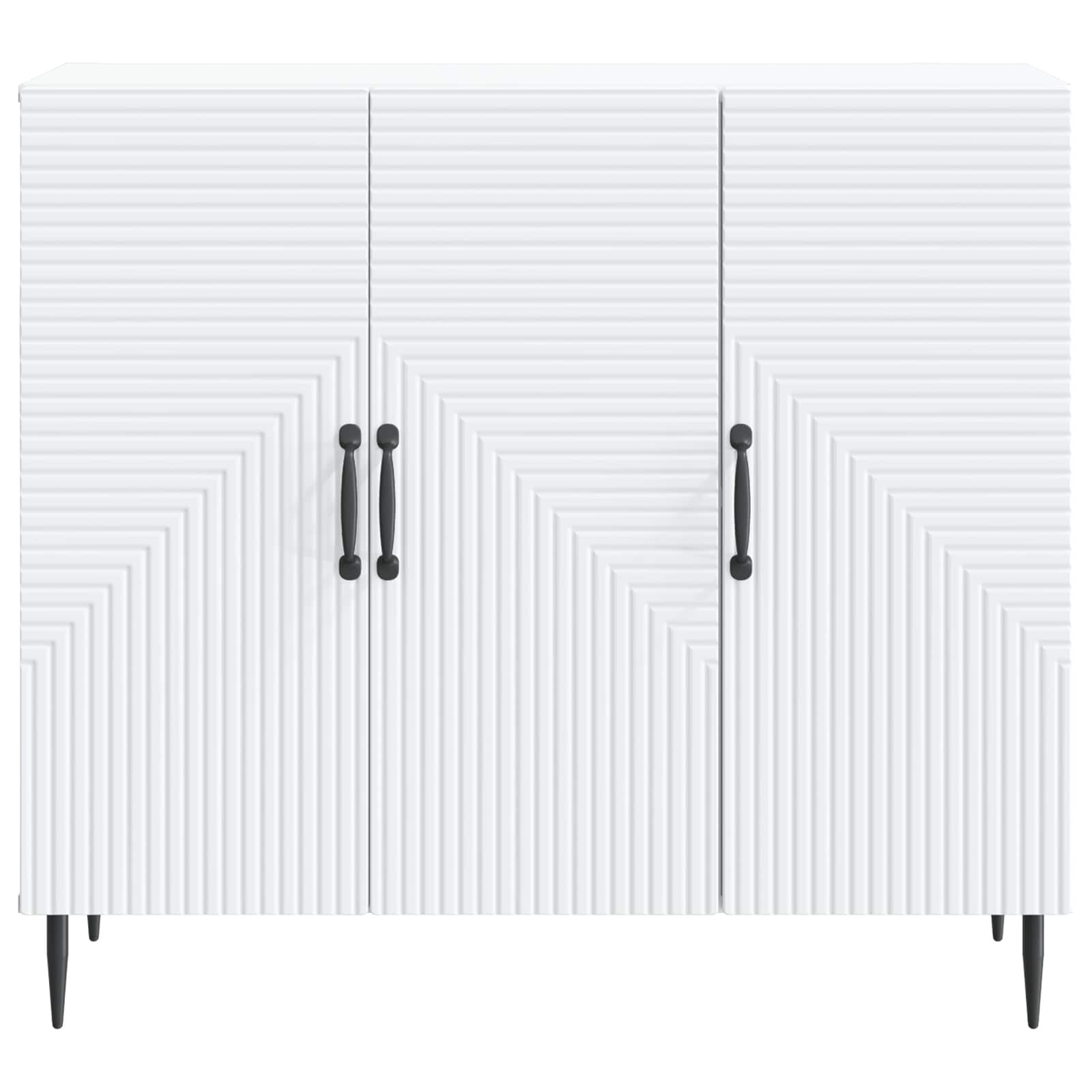Dressoir Wit 89 x 34,5 x 80 cm Bewerkt hout