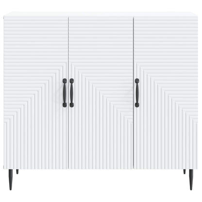Dressoir Wit 89 x 34,5 x 80 cm Bewerkt hout