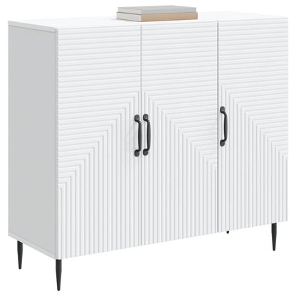 Dressoir Wit 89 x 34,5 x 80 cm Bewerkt hout