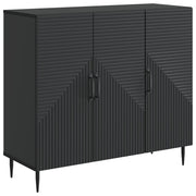 Dressoir 89x34,5x80 cm zwart bewerkt hout