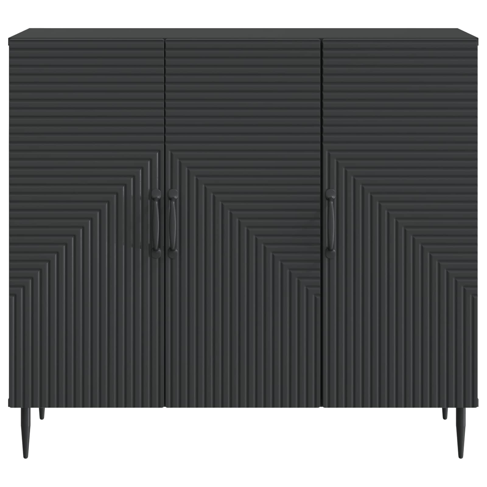 Dressoir Zwart 89 x 34,5 x 80 cm Bewerkt hout