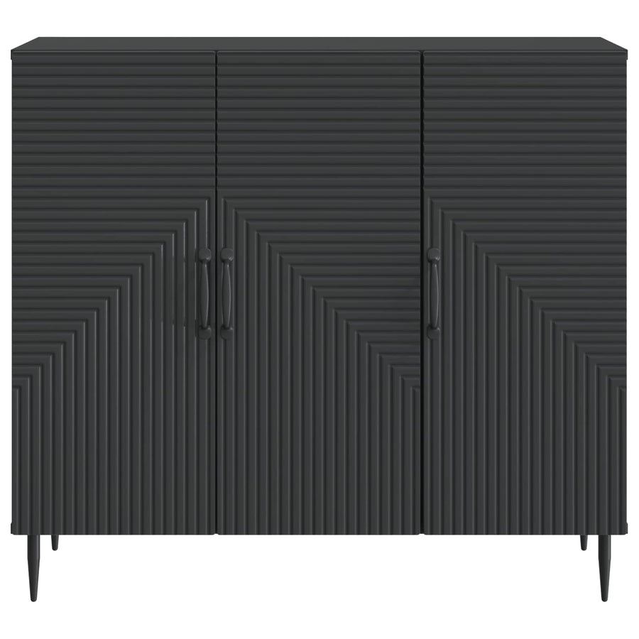 Dressoir Zwart 89 x 34,5 x 80 cm Bewerkt hout