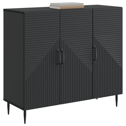 Dressoir Zwart 89 x 34,5 x 80 cm Bewerkt hout