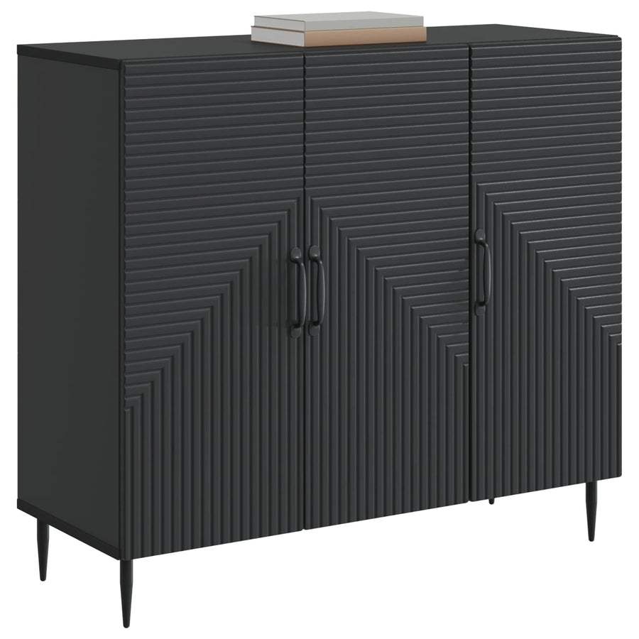 Dressoir Zwart 89 x 34,5 x 80 cm Bewerkt hout