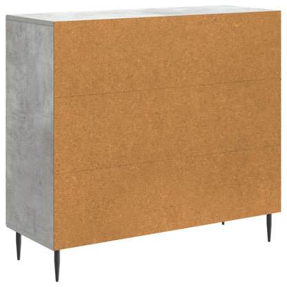 Dressoir Betongrijs 89 x 34,5 x 80 cm Bewerkt hout