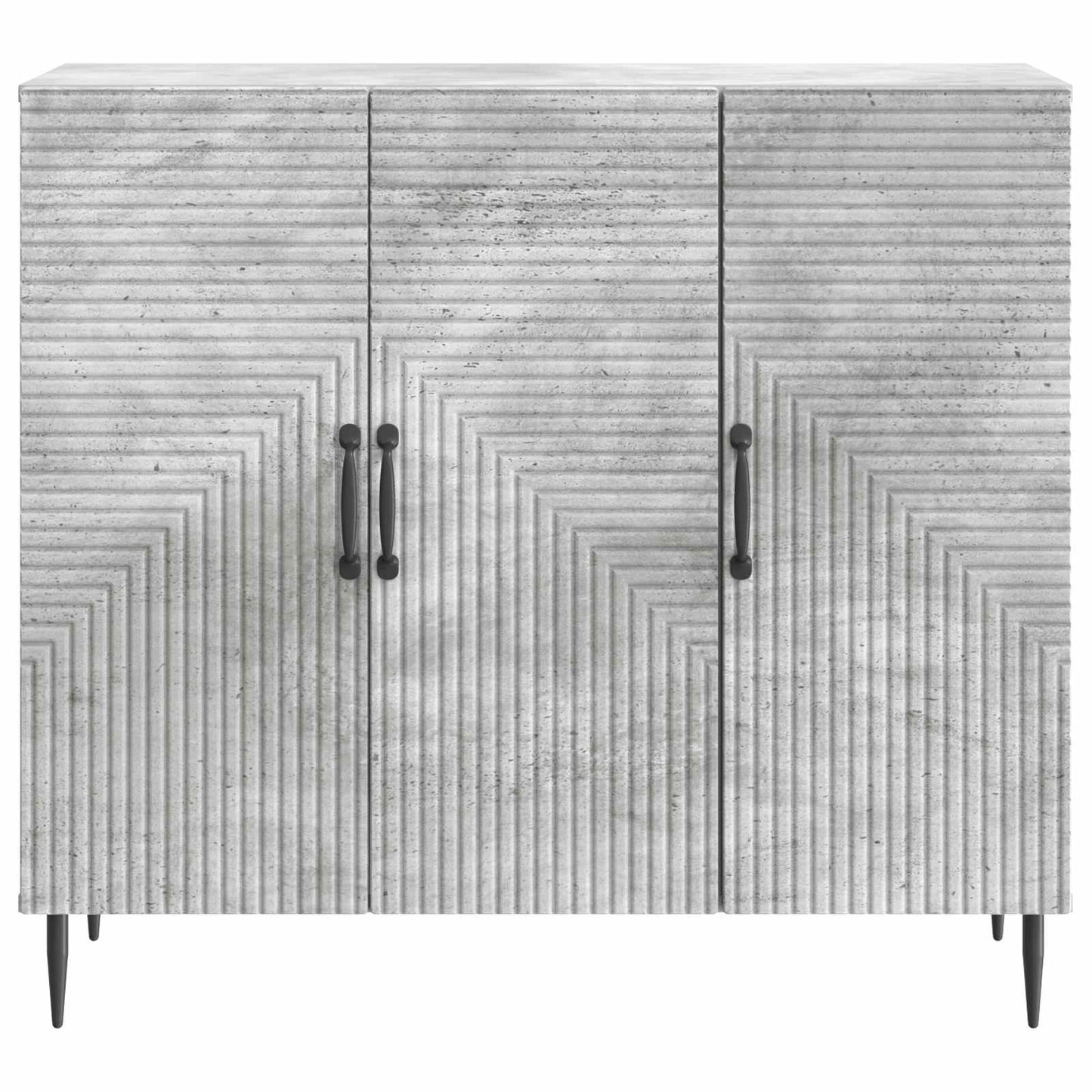Dressoir Betongrijs 89 x 34,5 x 80 cm Bewerkt hout