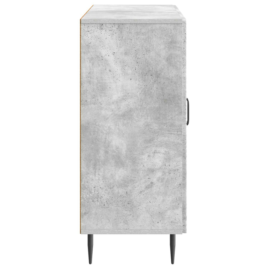 Dressoir Betongrijs 89 x 34,5 x 80 cm Bewerkt hout