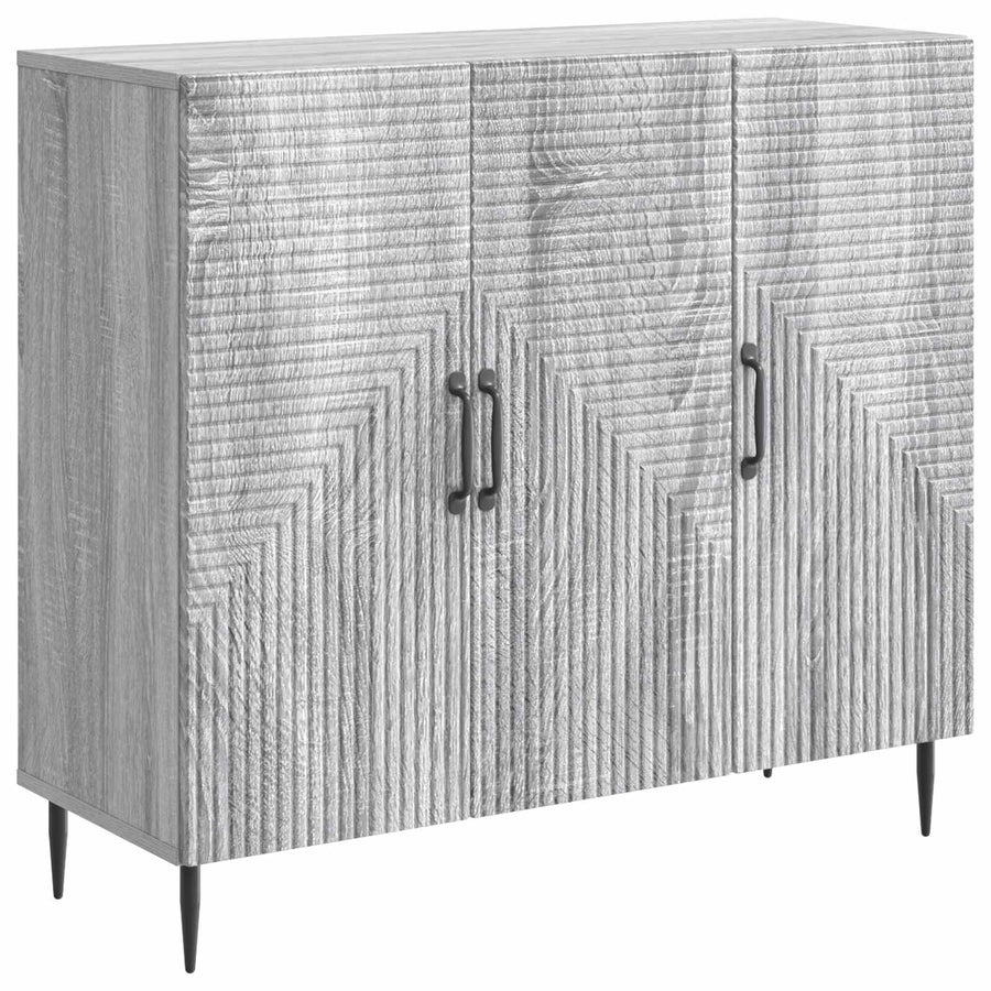 Dressoir Grijs sonoma 89 x 34,5 x 80 cm Bewerkt hout