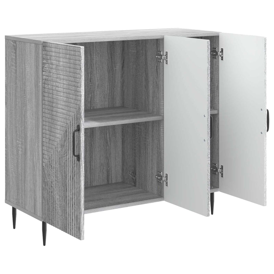 Dressoir Grijs sonoma 89 x 34,5 x 80 cm Bewerkt hout
