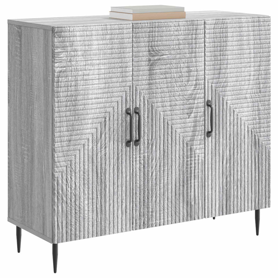 Dressoir Grijs sonoma 89 x 34,5 x 80 cm Bewerkt hout