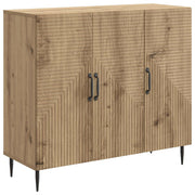 Dressoir bewerkt hout 89x34,5x80 cm artisanaal eiken