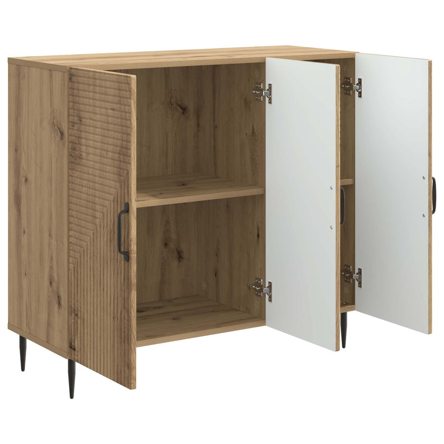 Dressoir Artisanaal eiken 89 x 34,5 x 80 cm Bewerkt hout