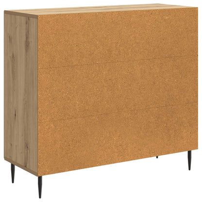 Dressoir Artisanaal eiken 89 x 34,5 x 80 cm Bewerkt hout