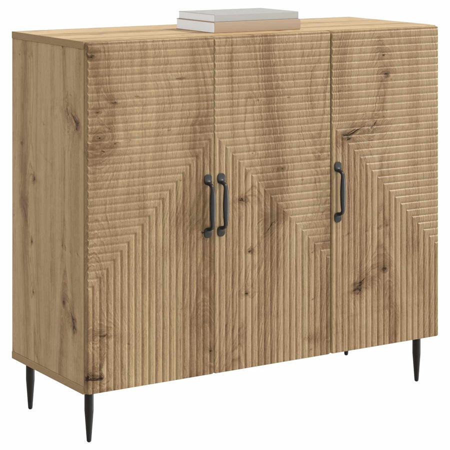 Dressoir Artisanaal eiken 89 x 34,5 x 80 cm Bewerkt hout