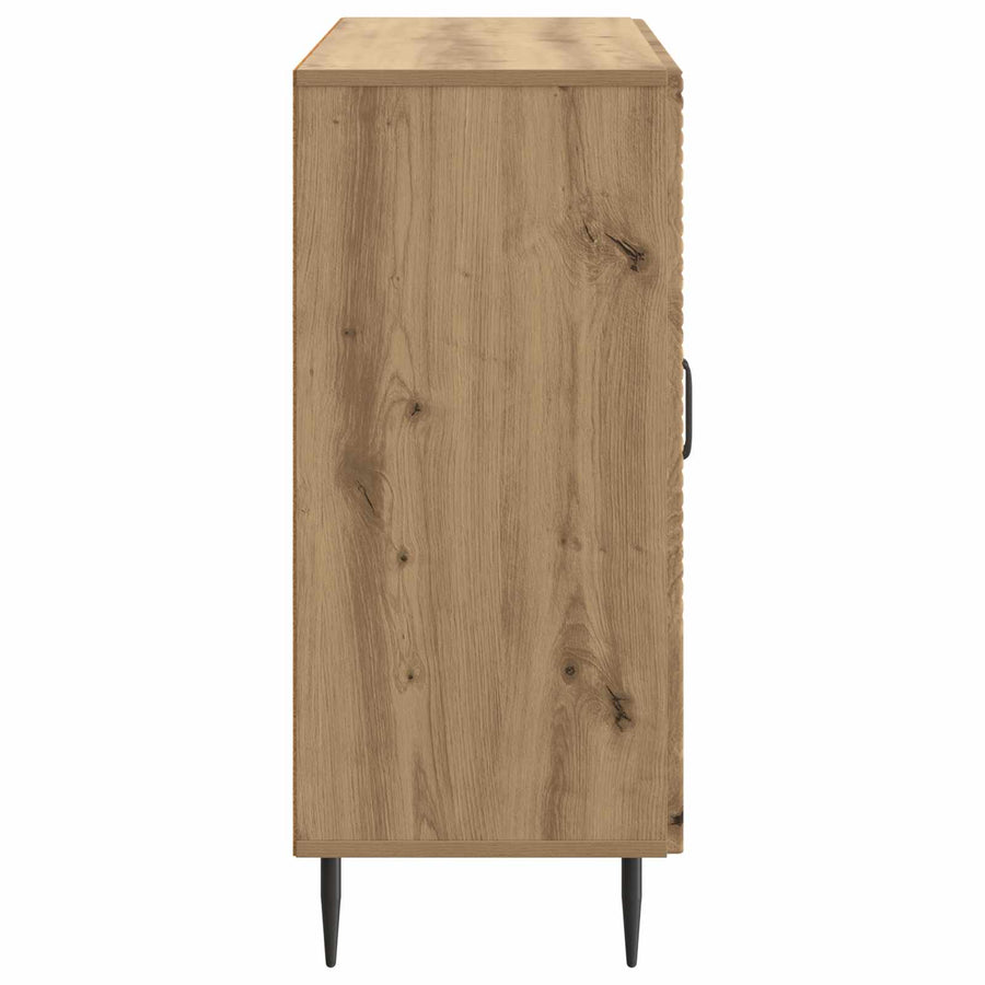 Dressoir Artisanaal eiken 89 x 34,5 x 80 cm Bewerkt hout