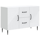 Dressoir wit 89x34,5x60 cm bewerkt hout