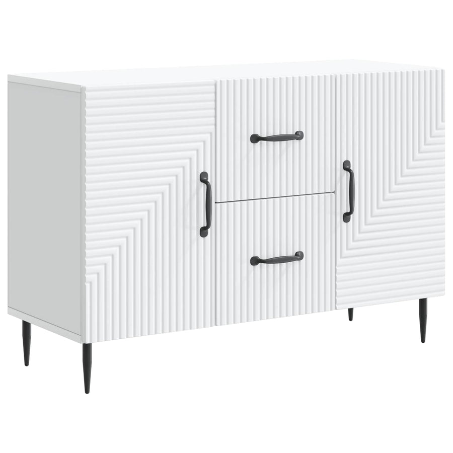 Dressoir met lade Wit 89 x 34,5 x 60 cm Bewerkt hout